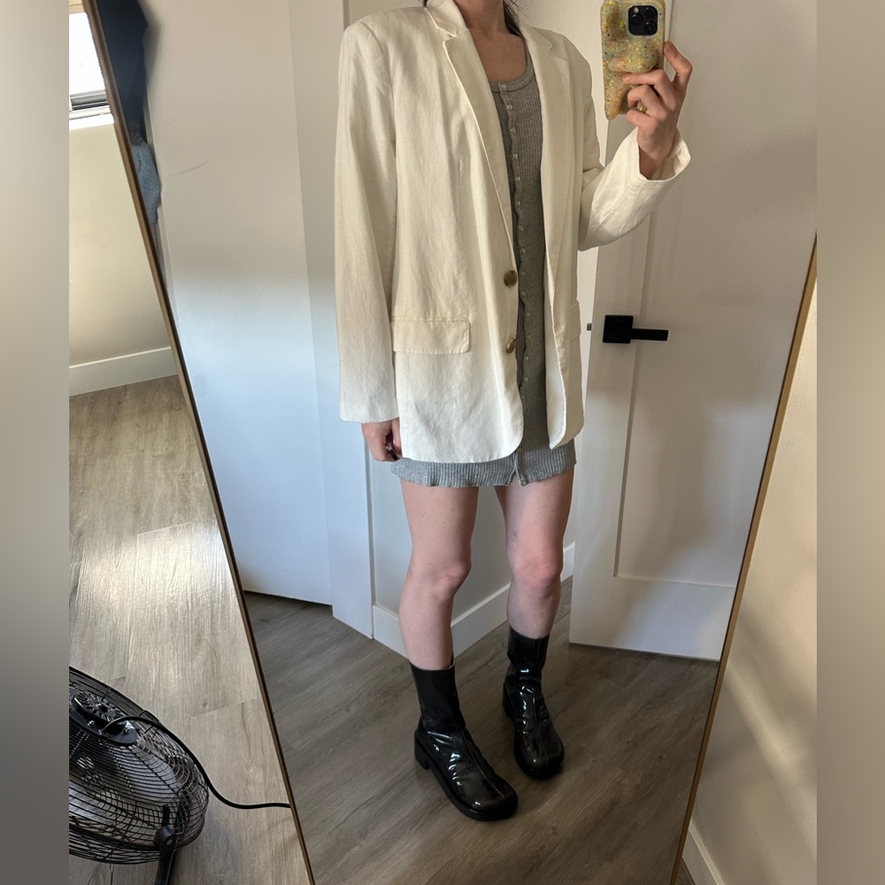 NWT White Linen Blazer